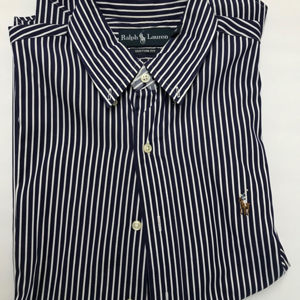 Ralph Lauren Blue & White Pinstripe Button Down